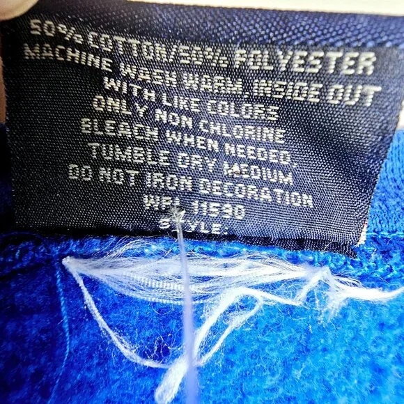 Vintage MV Sport Miami Dade College Sweatshirt, Blue White, Sz L - Picture 7 of 7